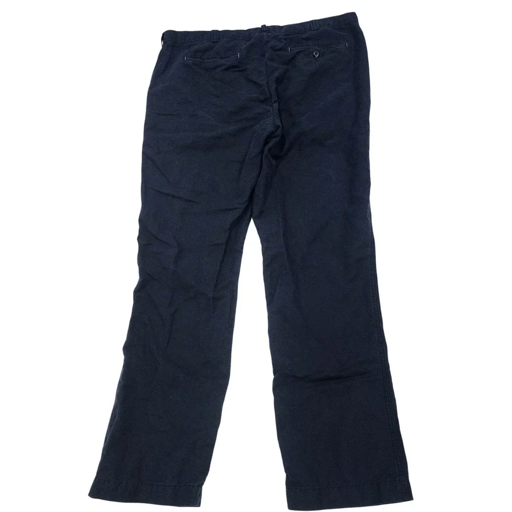 Polo by Ralph Lauren Pants Trousers Mens‎ 38x32 Navy Blue Chino Flat Front Work